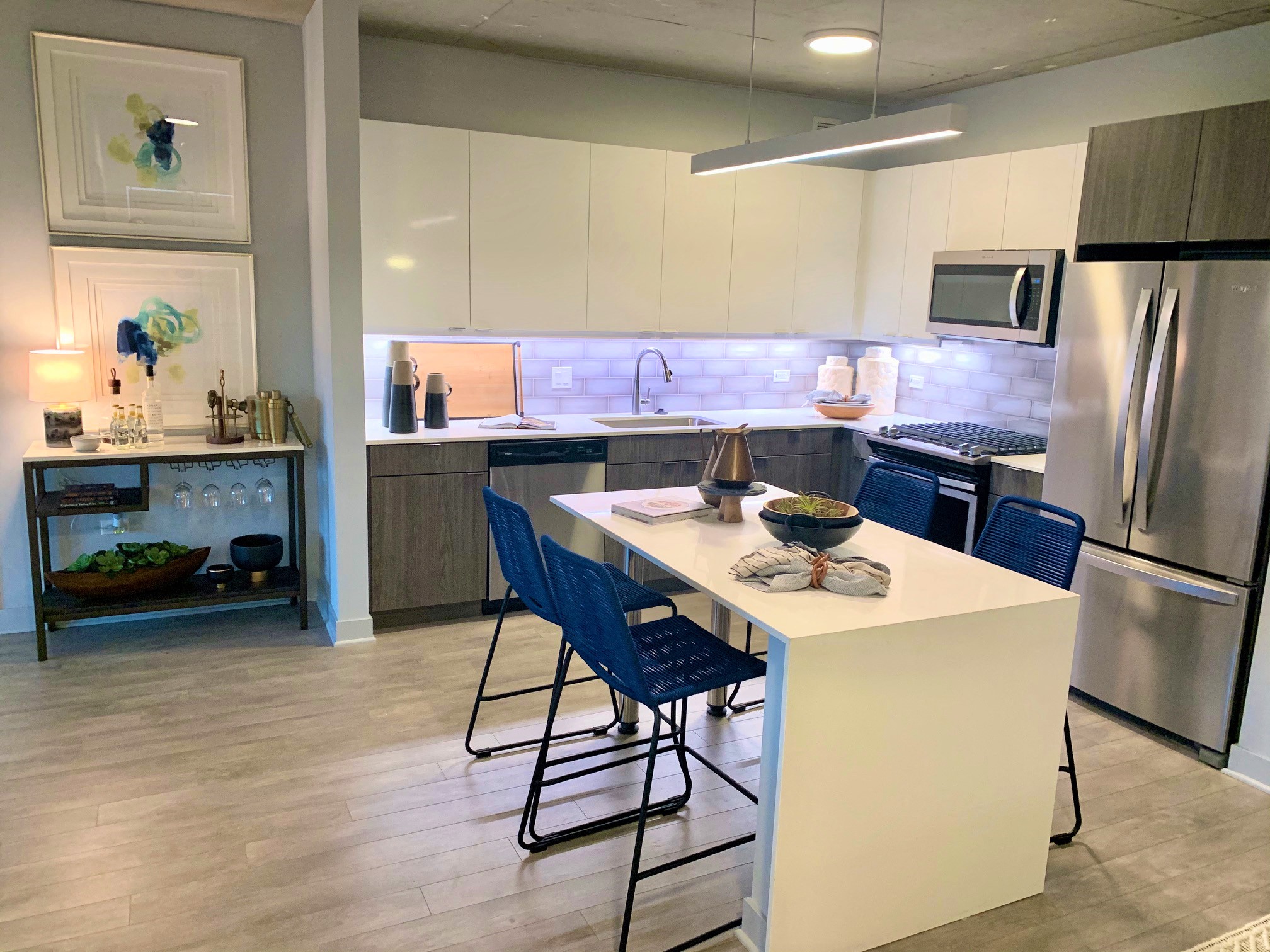 Signature Resident Kitchen at Residences at Addison Clark Apartments, Chicago